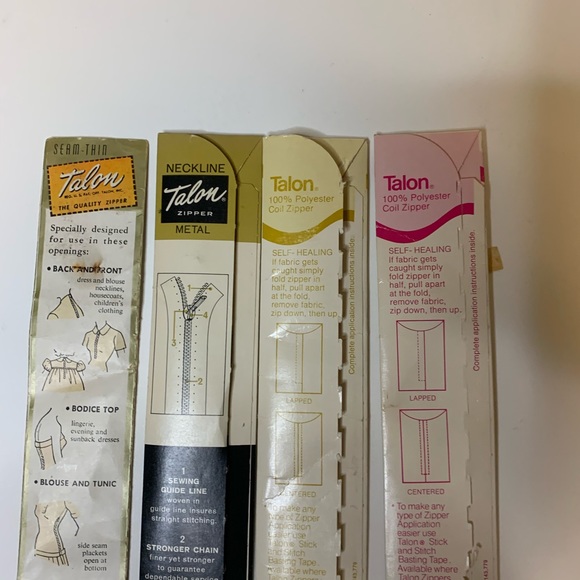 Vintage Talon Zippers Lot of 4 - Picture 8 of 9